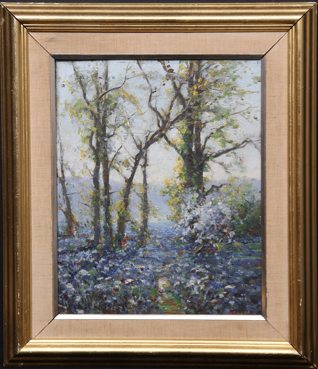 ARTHUR MEADE. Waldlandschaft. Öl auf Platte, signiert.