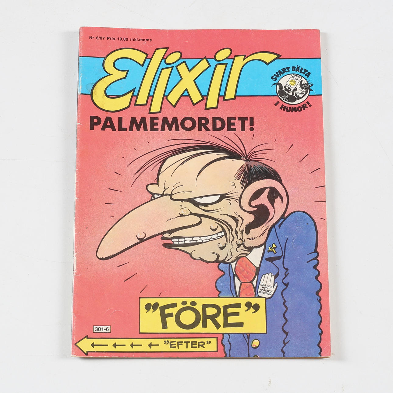 SERIETIDNING, ELIXIR, Palmemordet, Nr. 6. 1987.