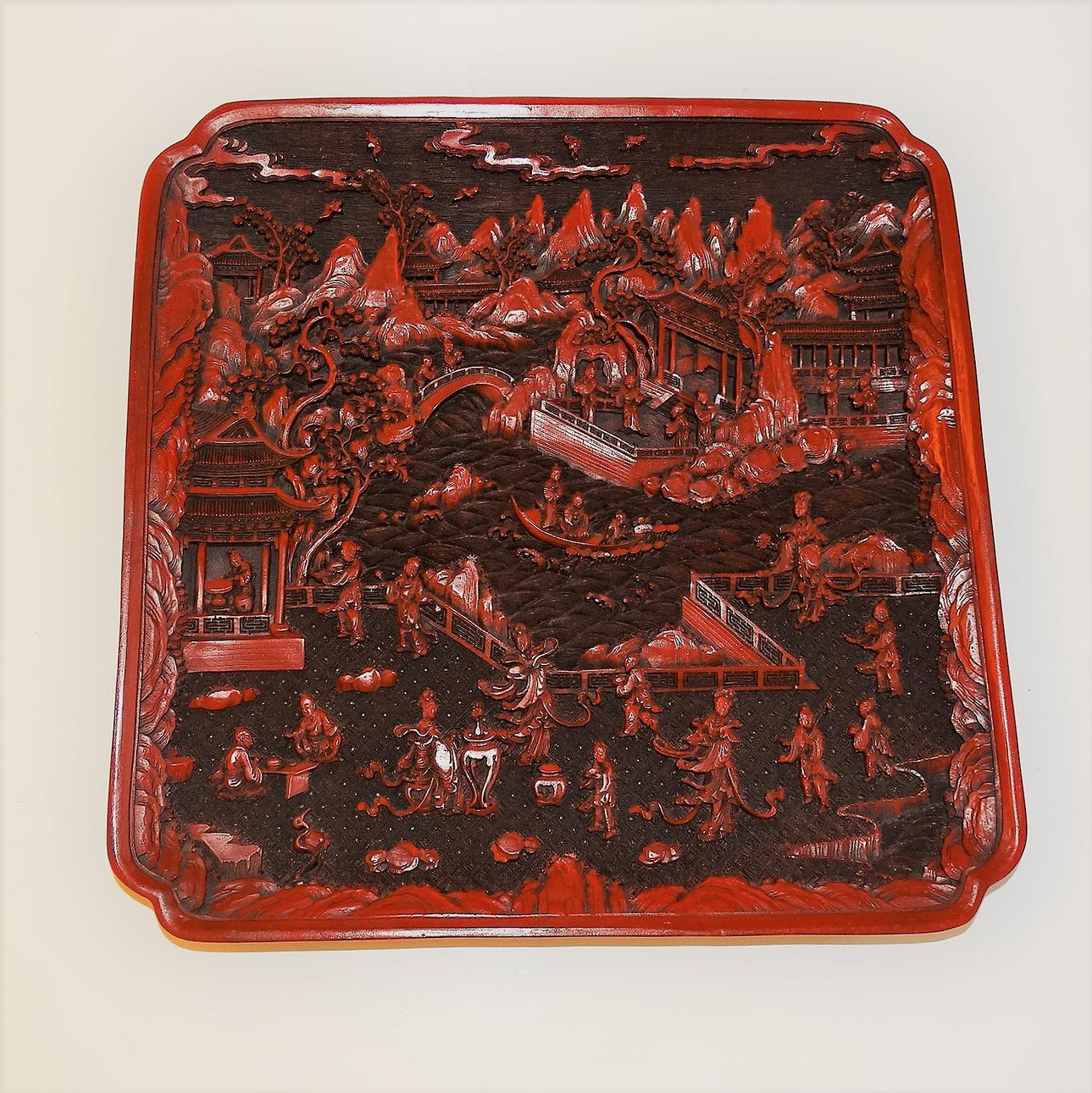 LAK TRÆUDSkæring, Kina, replikaskål, 20. århundrede.