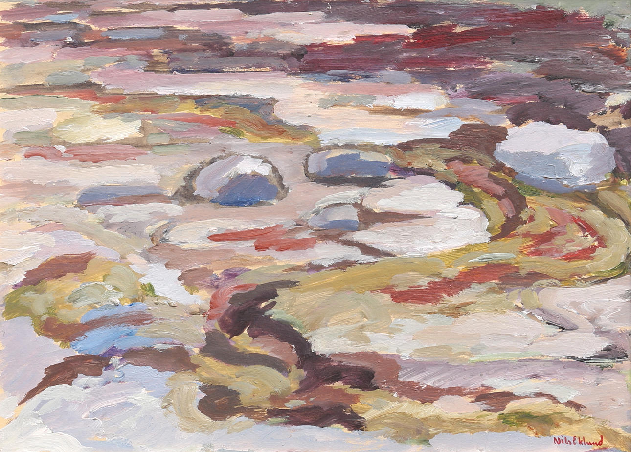 NILS EKLUND. Oil on Board, signed.