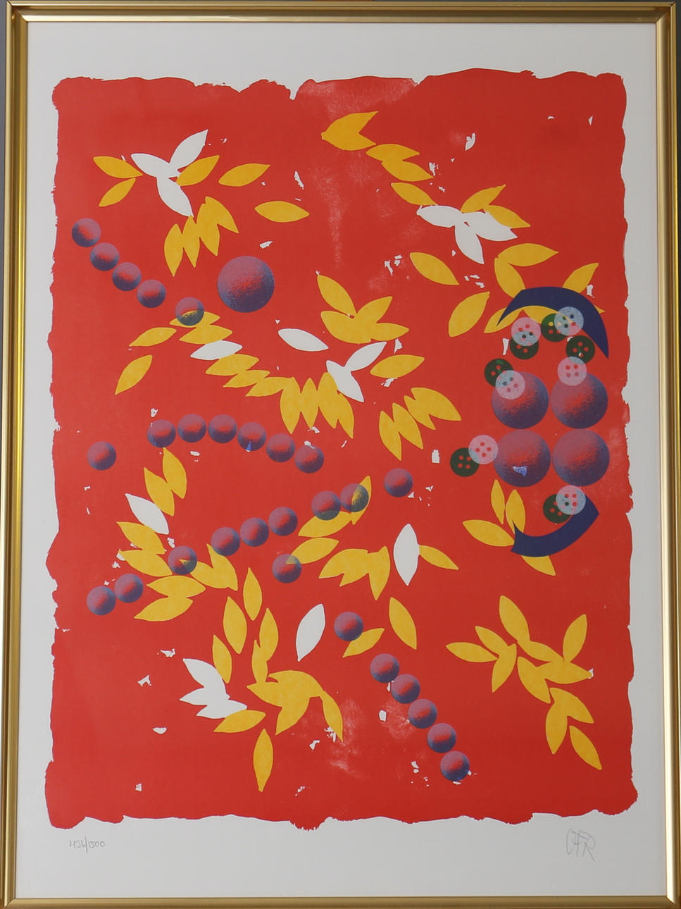 CARL FREDRIK REUTERSWÄRD. Komposition. Färgserigrafi. Signerad CFR och numrerad 436/1500.