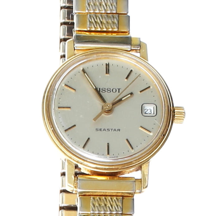 DAMARMBANDS UR, Tissot seastar, 18 k.