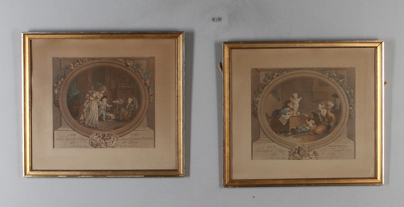 DEKORATIVA TRYCK, 2 st, efter Nicolas DE LAUNAY.