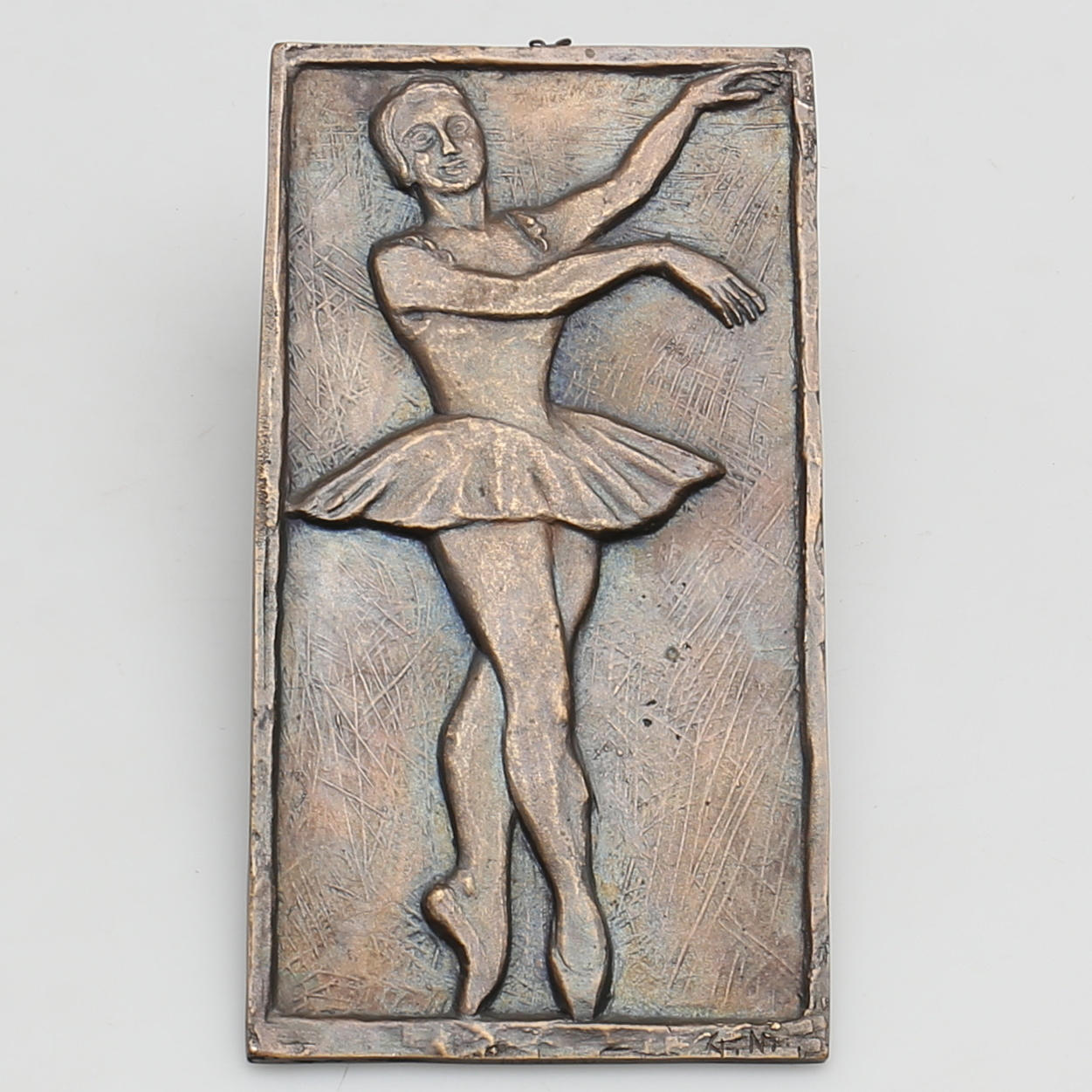 GUNNAR NILSSON. Väggplakett. Brons. Ballerina. Signerad G.N.