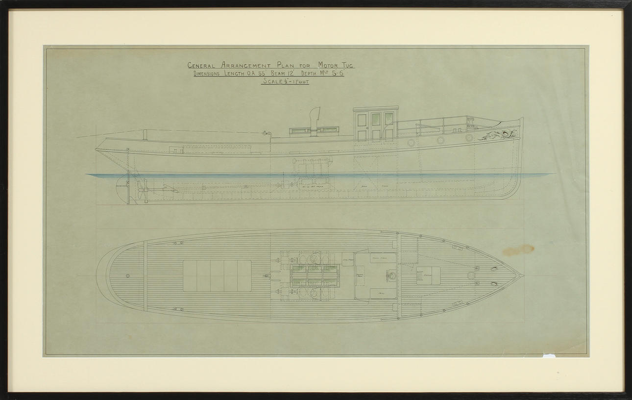 RITNING, "Motor tug", c.1905, John Wilesmith, Worcester.