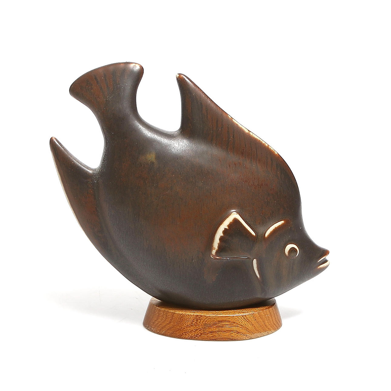 SKULPTUR, stengods, fisk, Gunnar Nylund, Rörstrand.