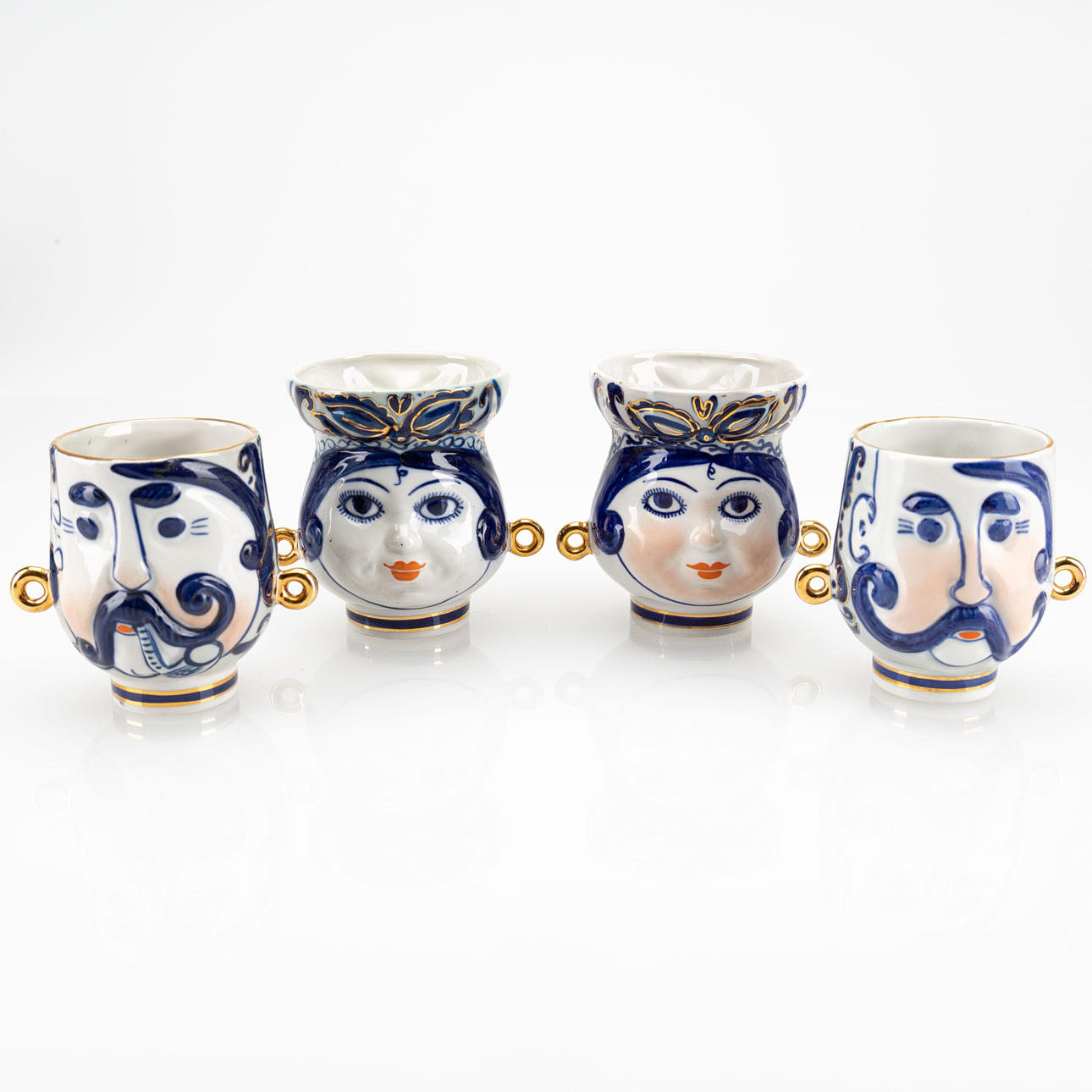 THEA MUGS, 4 pcs, porcelain, Korosten.