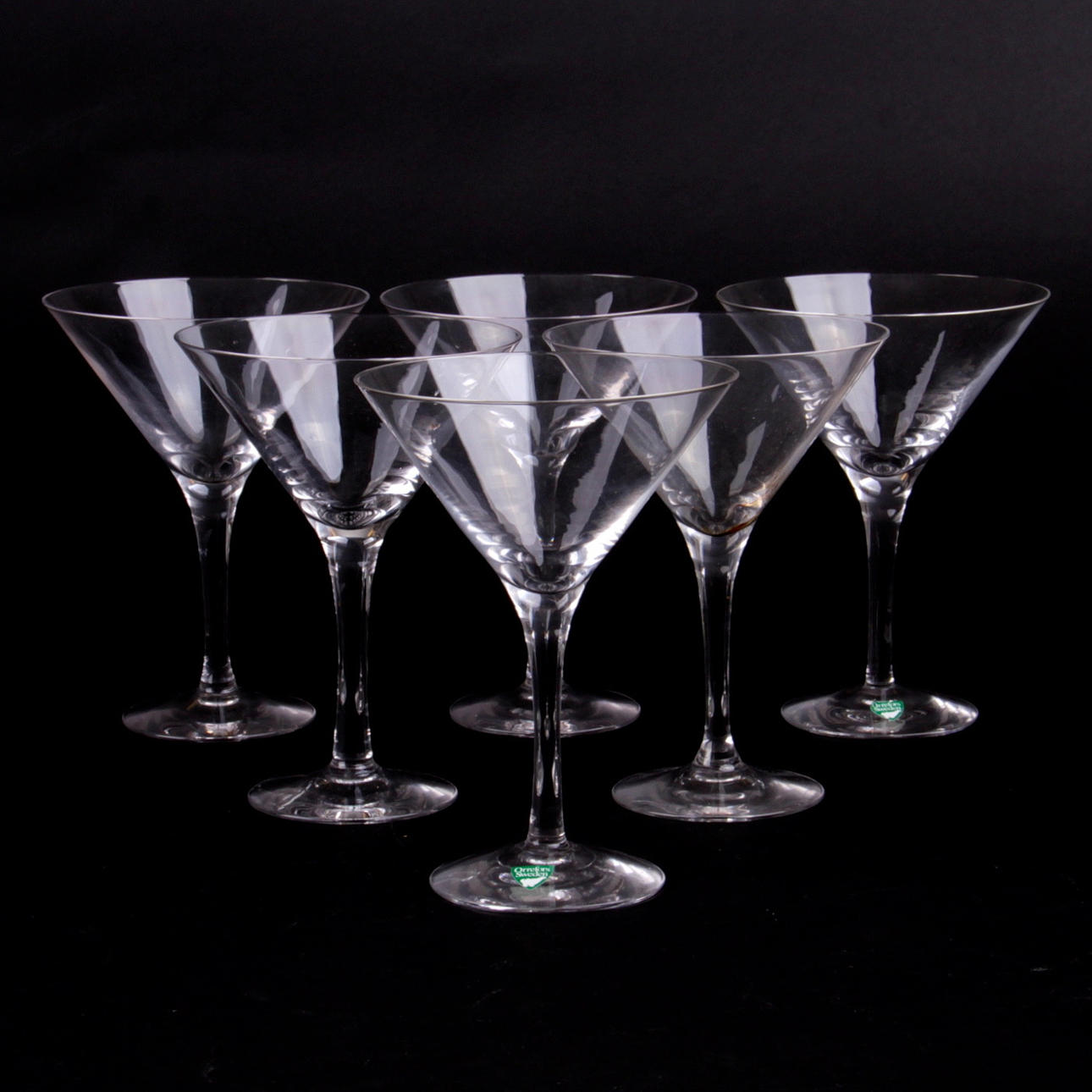 MARTINIGLAS, 6 st. Orrefors.