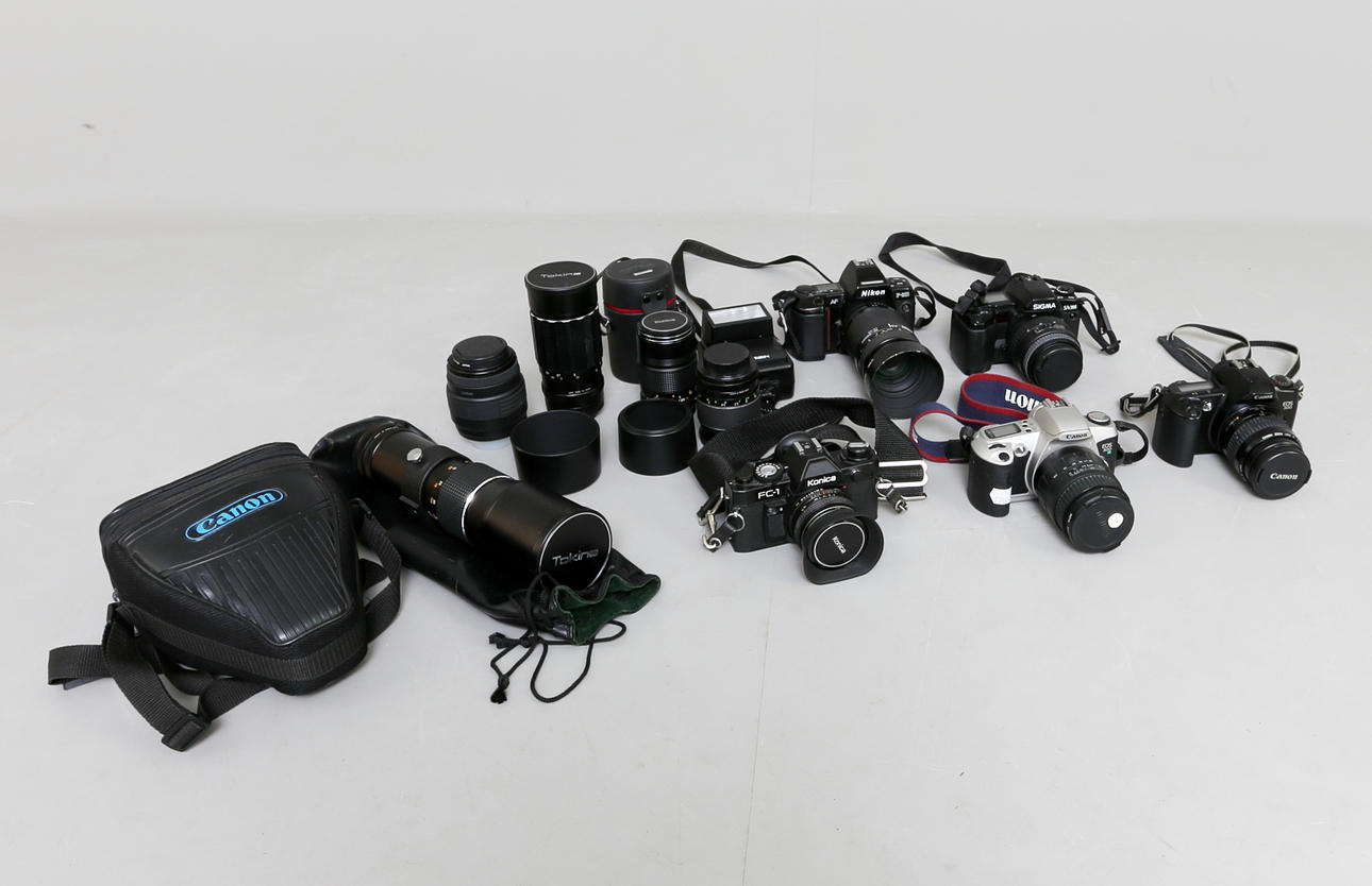 KAMEROR OBJEKTIV, Canon, Nikon, Konica, Tokina.