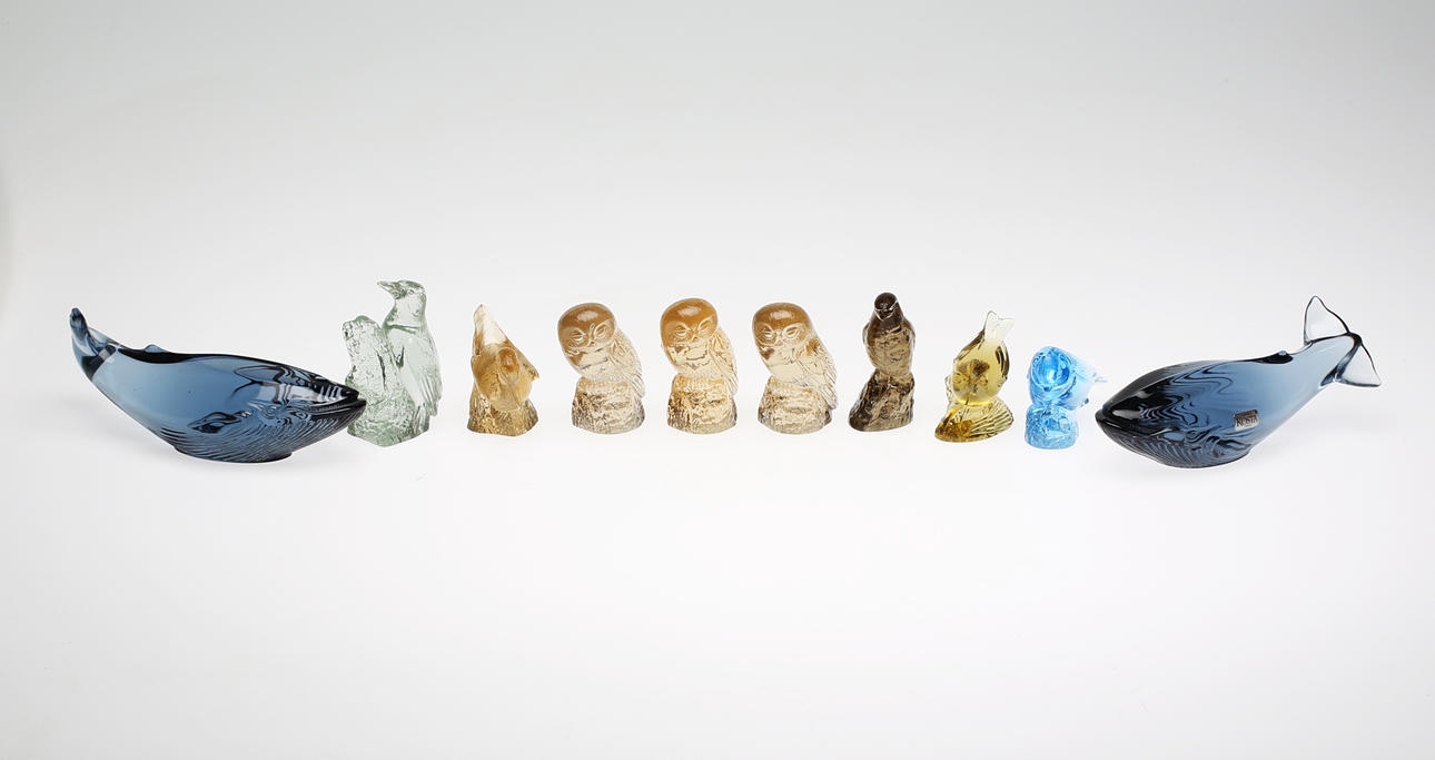 GLASDJUR, 10 st, design Paul Hoff, World Wildlife Fund, Kosta.