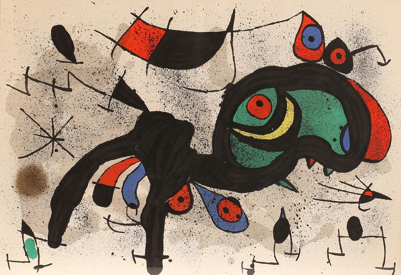 TUNTEMATON TAITEILIJA, värilitografia, sommitelma.