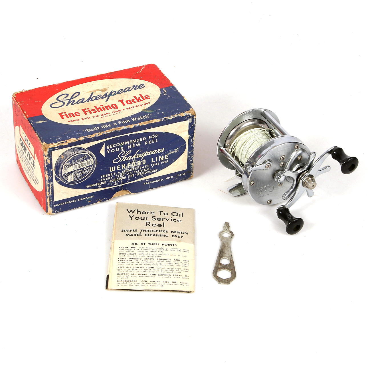 FISHING ROLL, Shakespeare Model FE, 1900s.