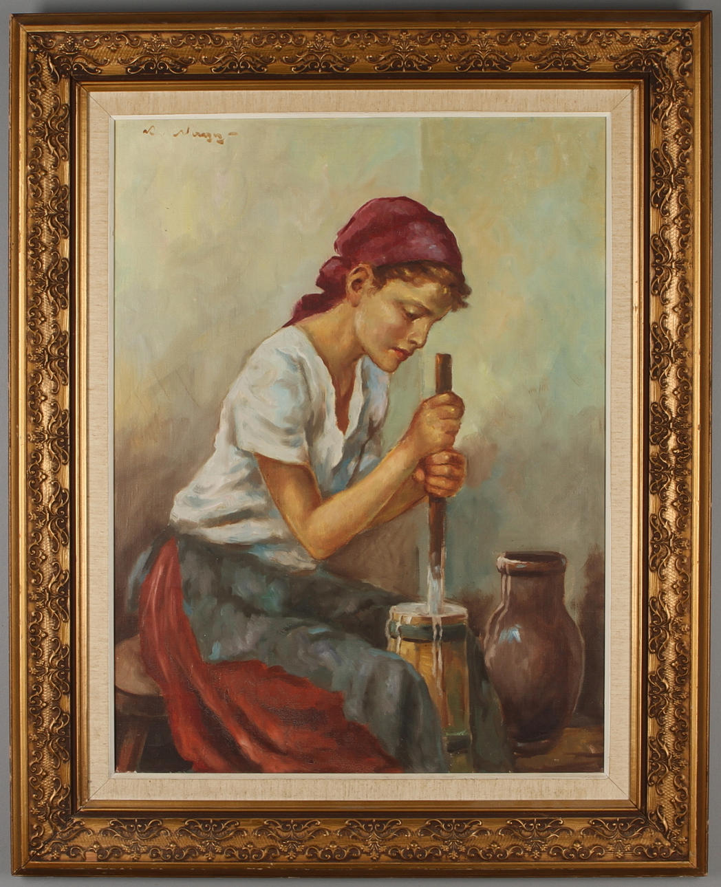 OKÄND KONSTNÄR. (Ungern), olja på duk, otydligt signerad Nagy.