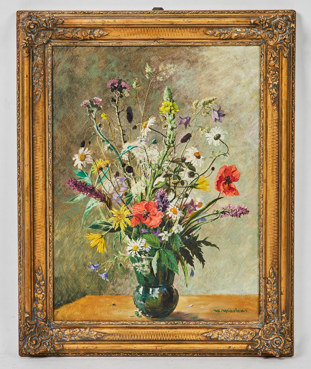 MAX MÄRTENS. Malerier, blomsterstilleben.