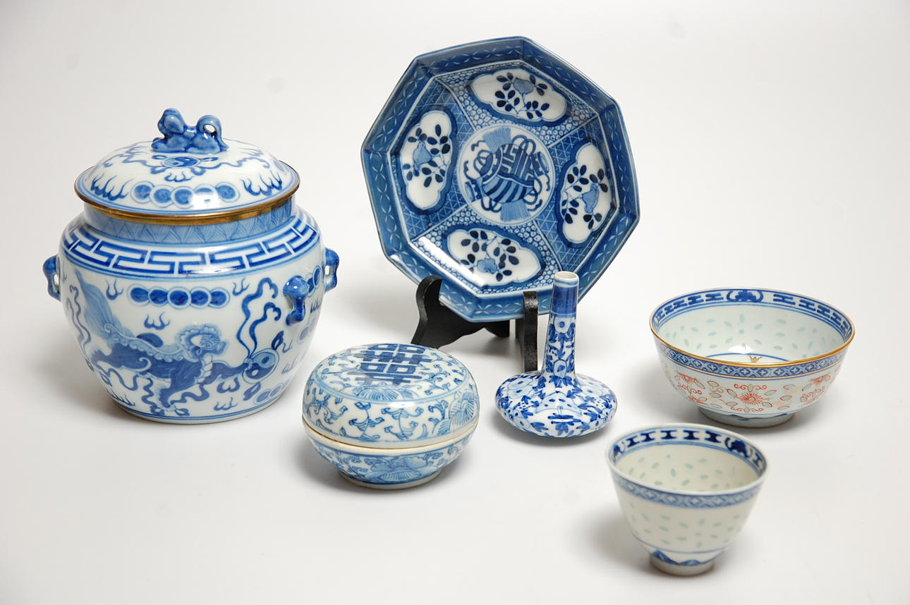 PORSLIN, 6 delar Kina.