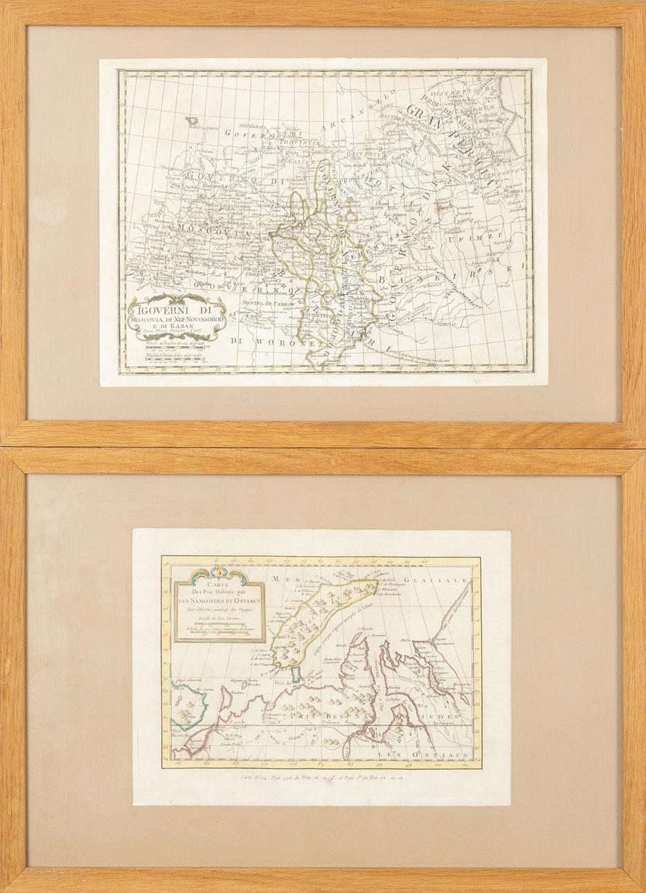 DOS MAPAS, norte de Rusia y Rusia.