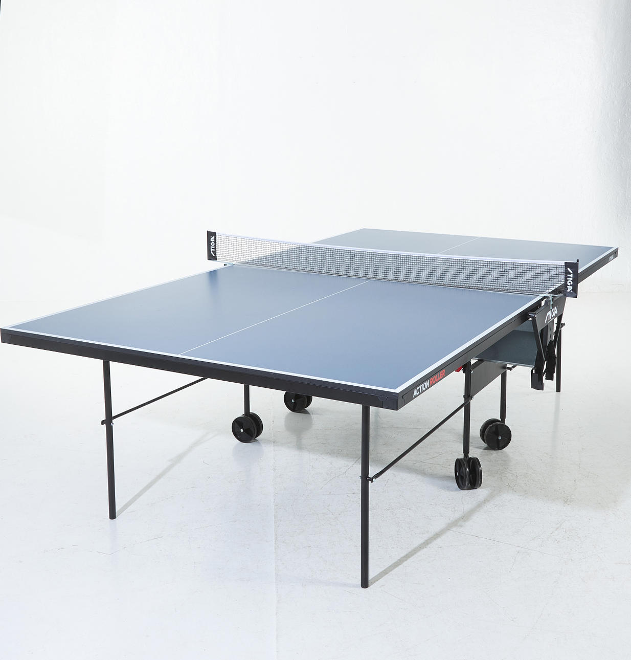 STIGA, pingisbord, Action Roller, samtida, hopfällbart, märkt made in Germany.