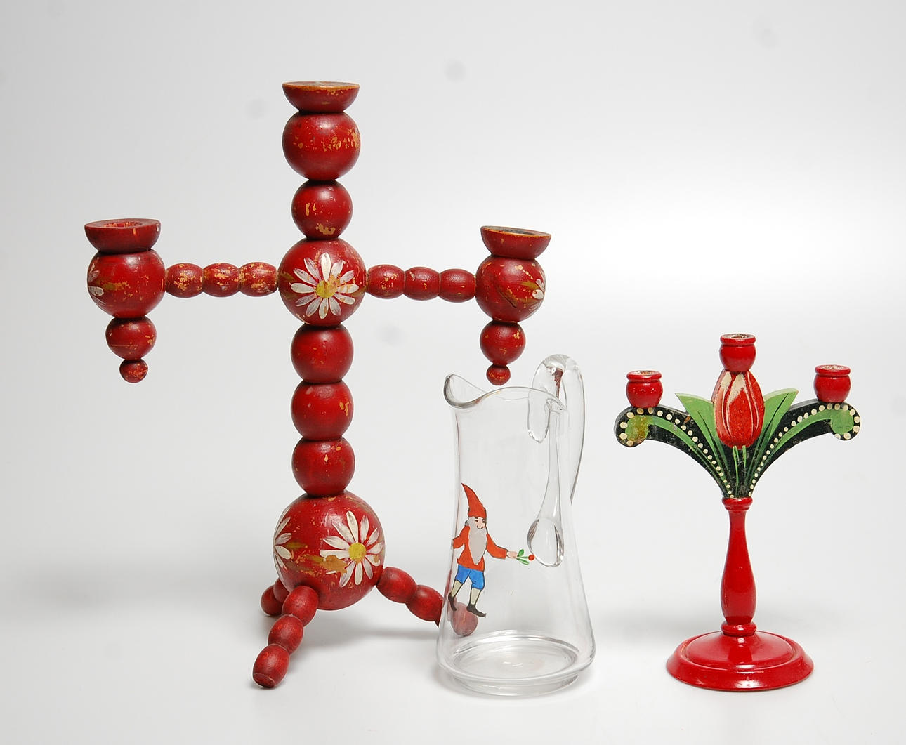 LJUSSTAKAR, GLASKANNA, jul, 1900-talets början.