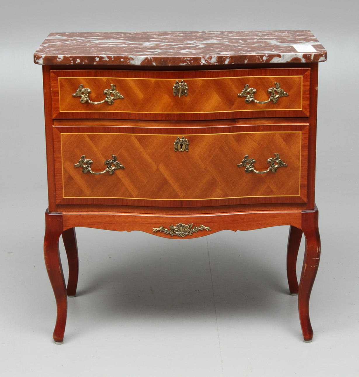 BYRÅ, med stenskiva, Louis XVI-stil, 1900-tal.