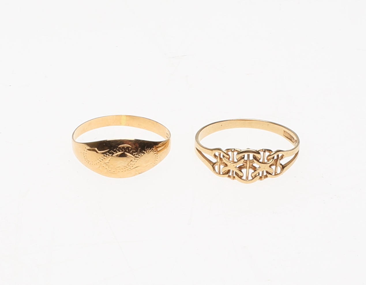 RINGAR, Guld, 18 k. 2 st.