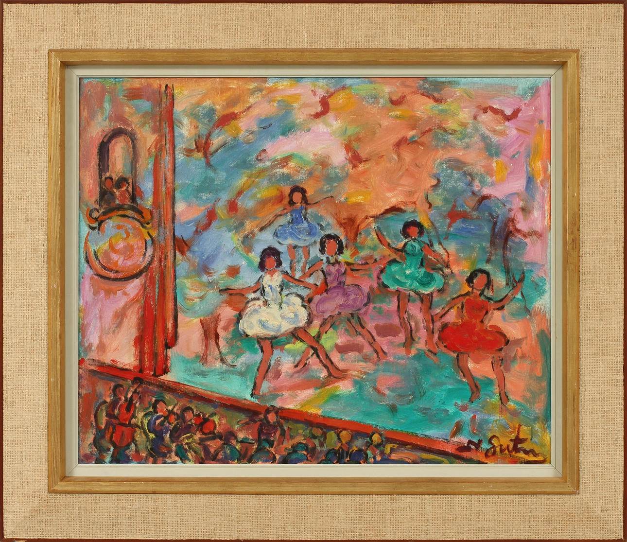 NATHAN GUTMAN. "Ballett" Olja på duk, signerad.