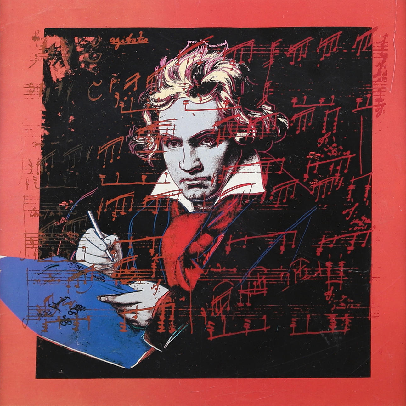 ANDY WARHOL. EFTER. "Beethoven", färgoffsettryck, osignerad.