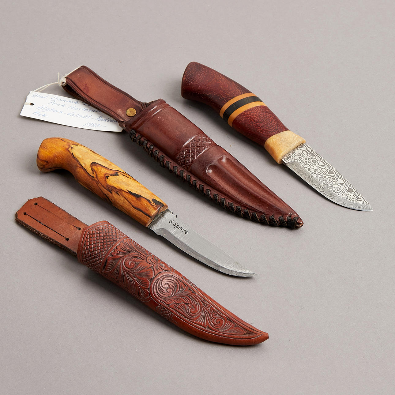 KNIVES, 2 pcs, one Stig Hellstenius resp. signed BL.