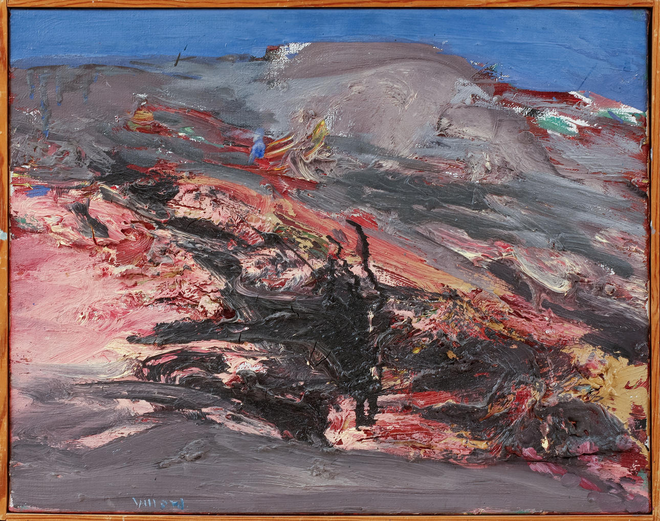 WILLARD LIND. Rocks, oil on canvas, signed.