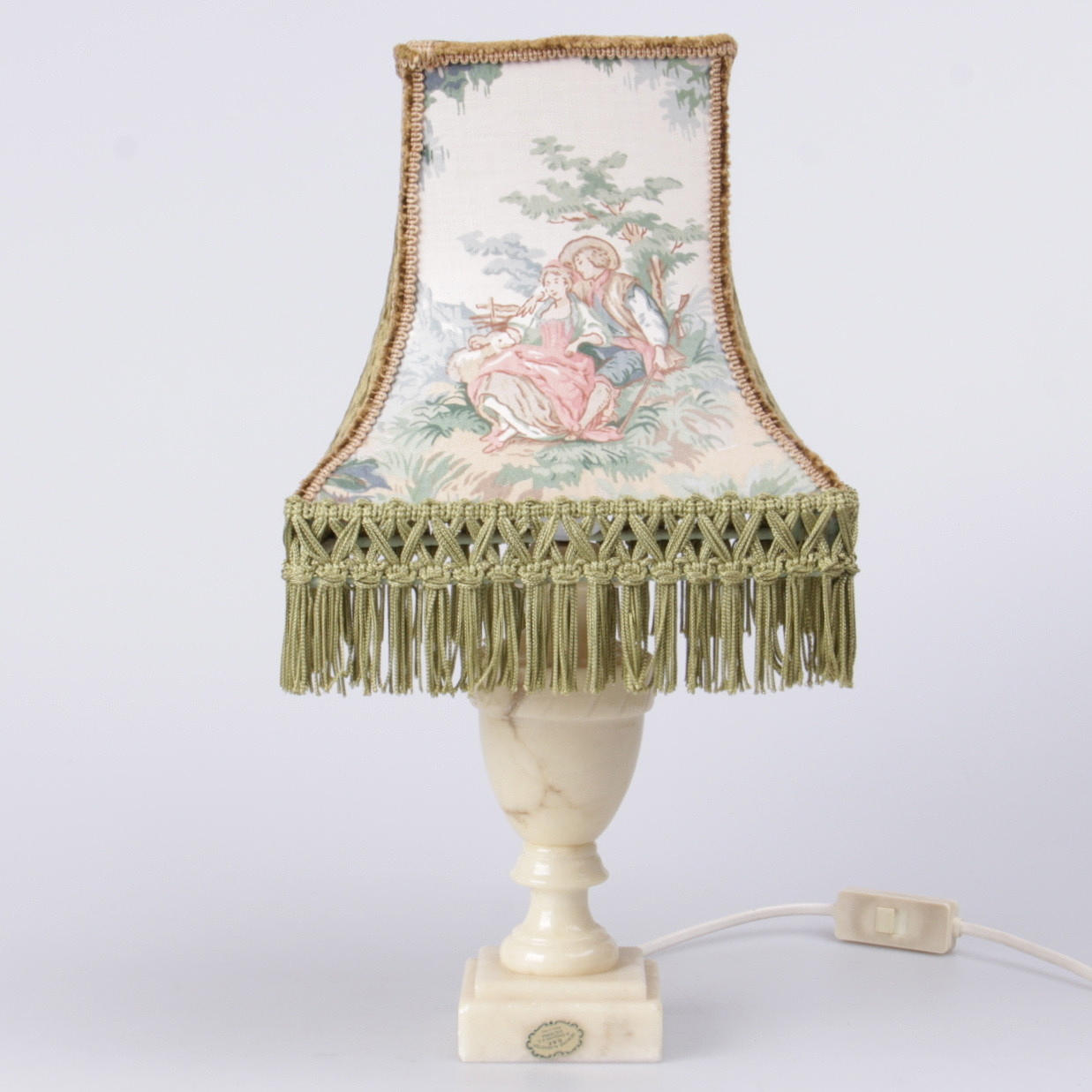 TABLE LAMP, alabaster, Gregoretti & C, Volterra, Italy.