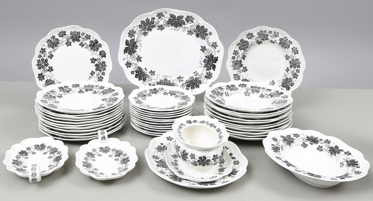 MATSERVIS, 58 delar, vinranka, Arthur Percy, Gefle.