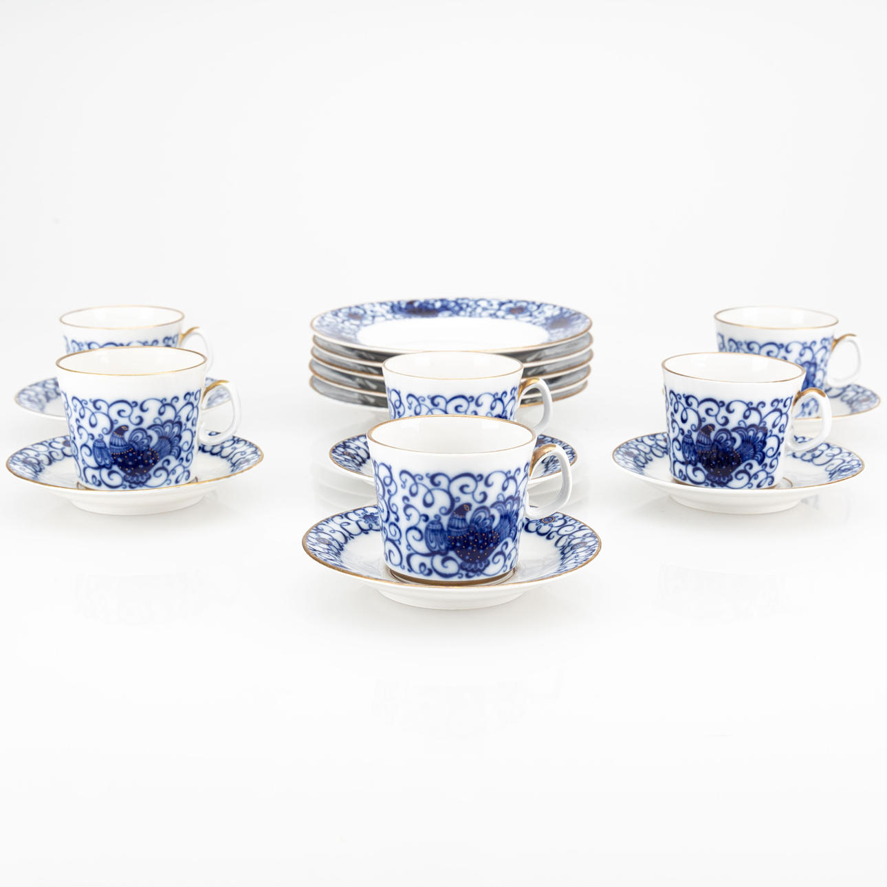 KAFFESERVIS, porslin, Lomonosov.