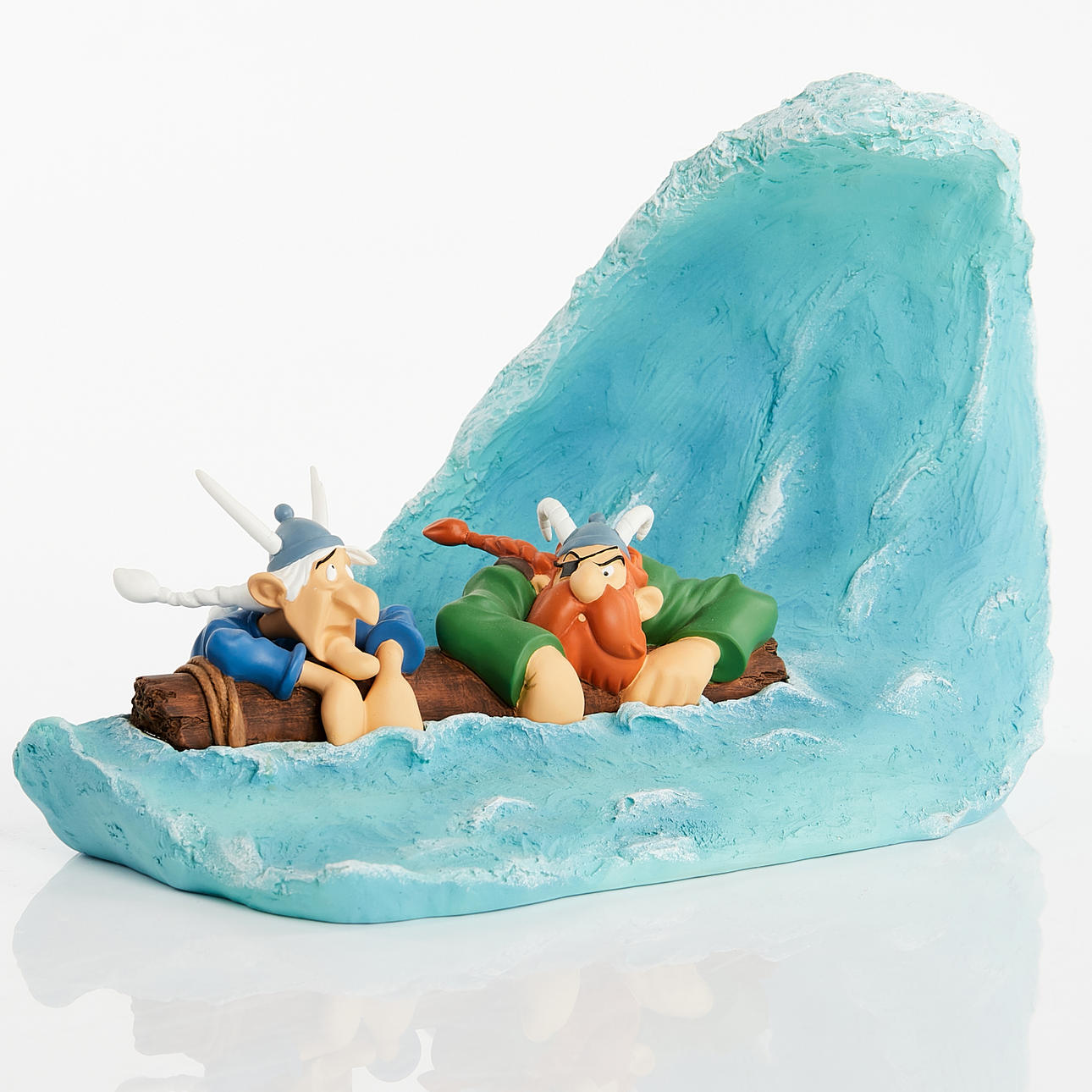 LEBLON - DELIENNE : Obélix assis, d'après Uderzo & Goscinny, statuette en résine pein
