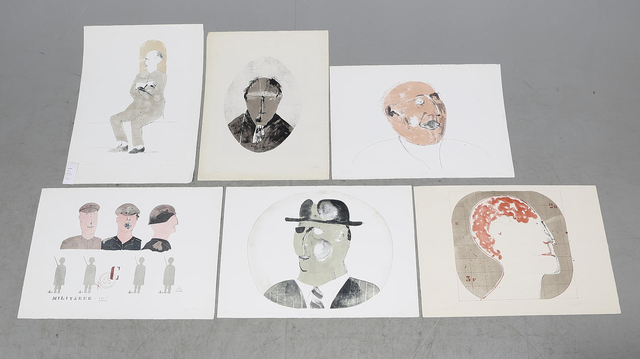 ÖRJAN WIKSTRÖM. 5 litografier, ett eget tryck, signerade.