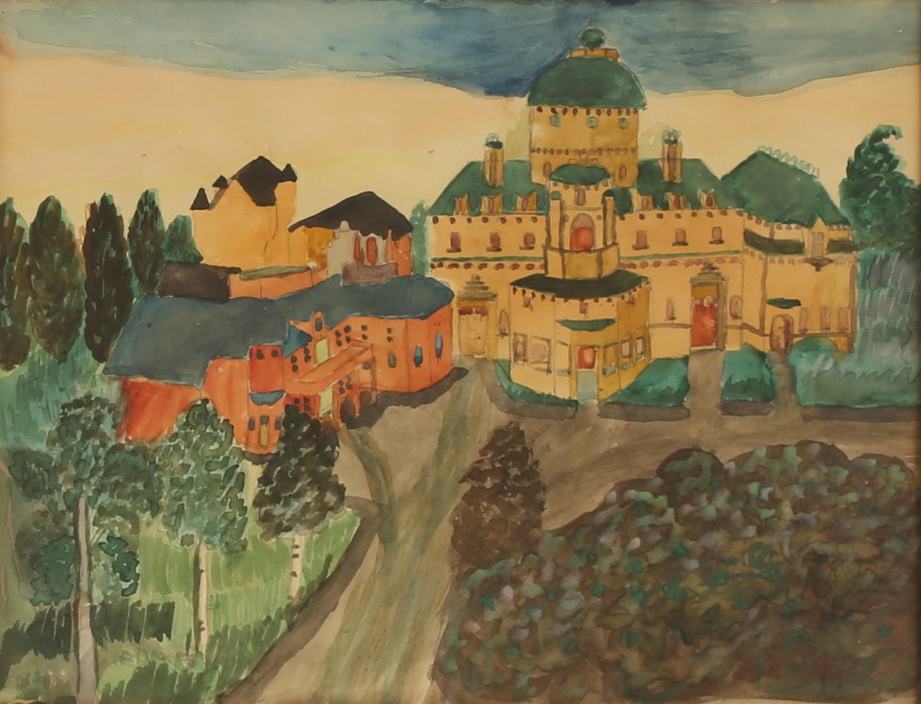 PRIMUS MORTIMER PETTERSSON. Akvarell, signerad.