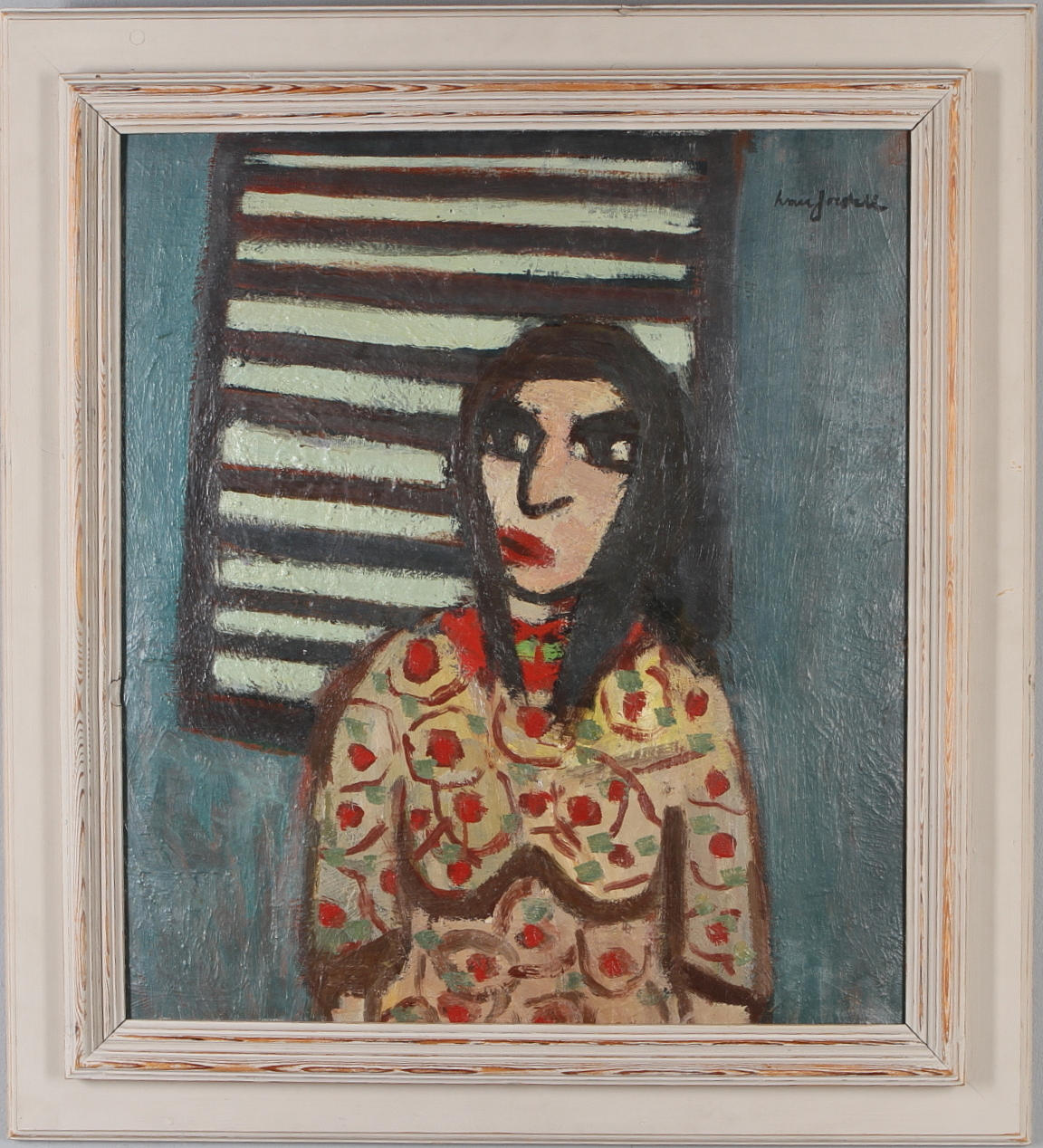 IVAN JORDELL. Kvinnoporträtt, olja på pannå, signerad.