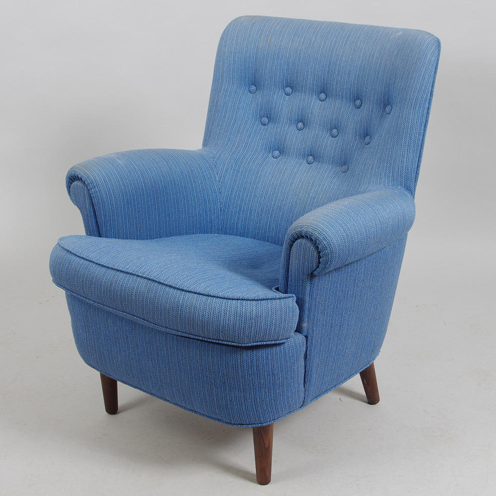 FÅTÖLJ, "Hemmakväll", design Carl Malmsten, O.H. Sjögren, Tranås.