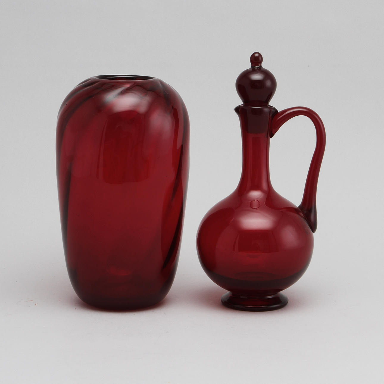 KARAFF MED PROPP samt VAS, glas, Monica Bratt, Reijmyre.