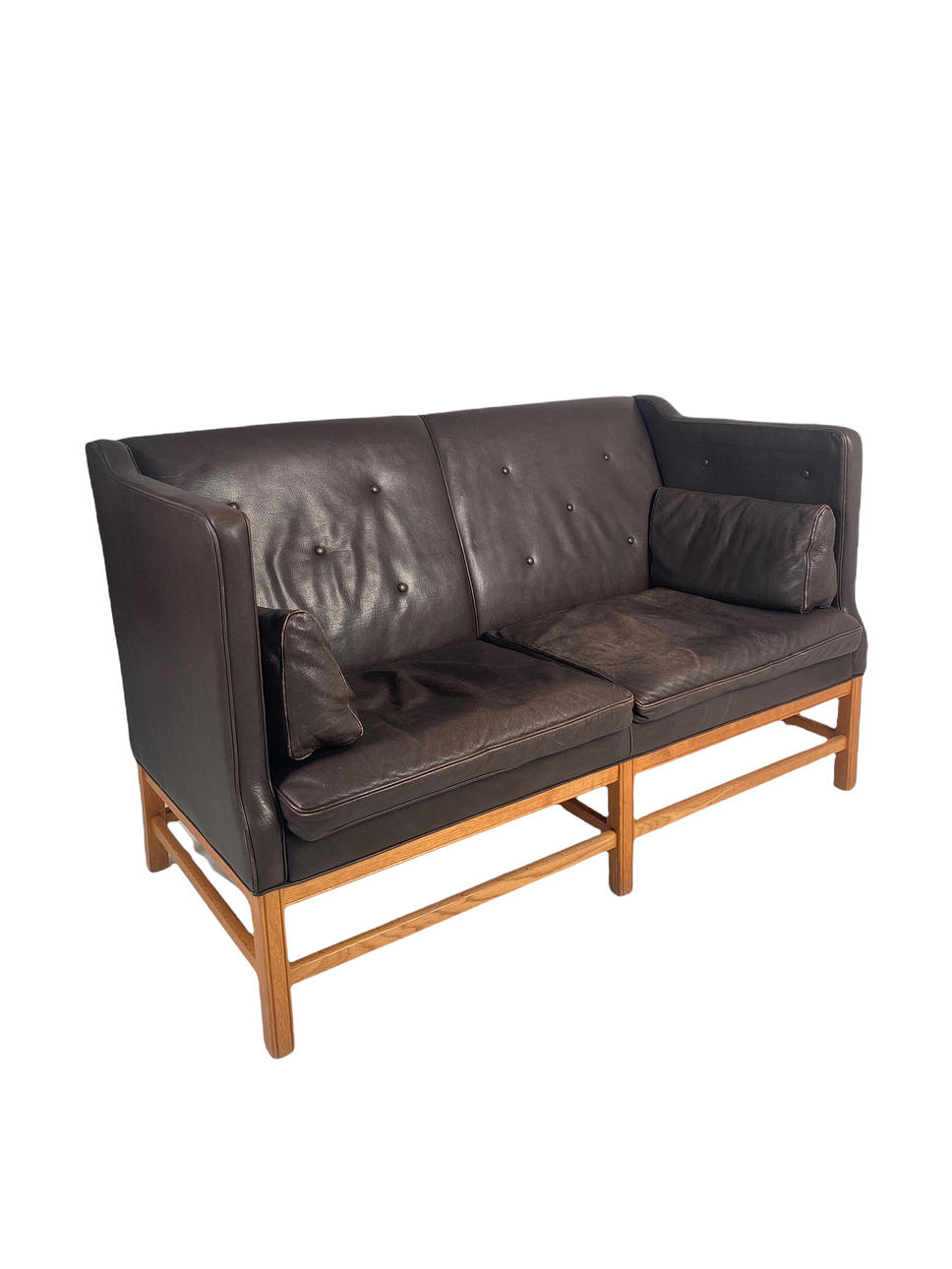 Tvåsits soffa, läder, dansk design.