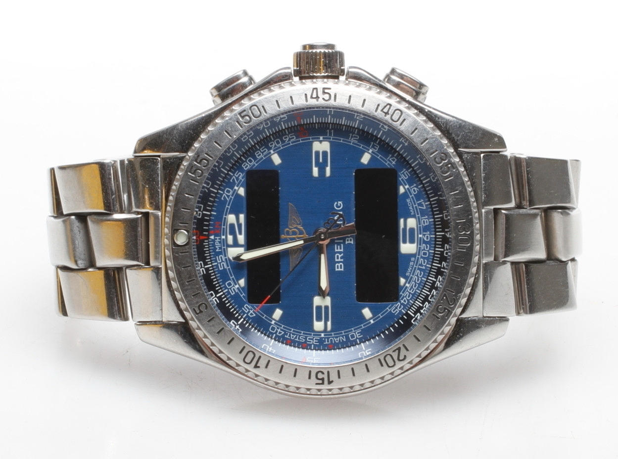 BRACELET WATCH, B-1, Ref no. A68362, Chronometer, 43.2mm, quartz, Breitling.
