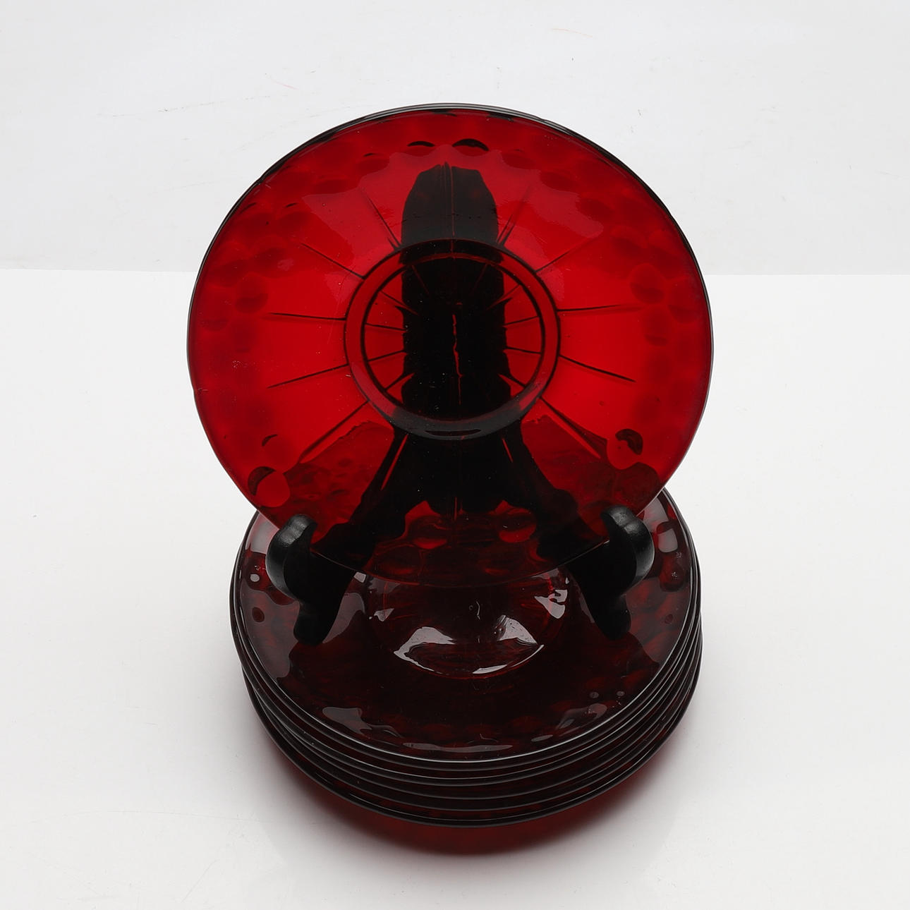 ASSIETTER, 6 st, pressglas, 