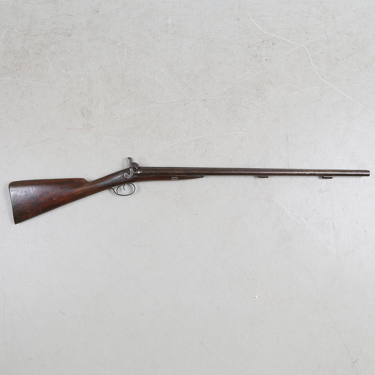 GEWEHR, Doppellauf, Perkussionsschloss, 19. Jahrhundert.