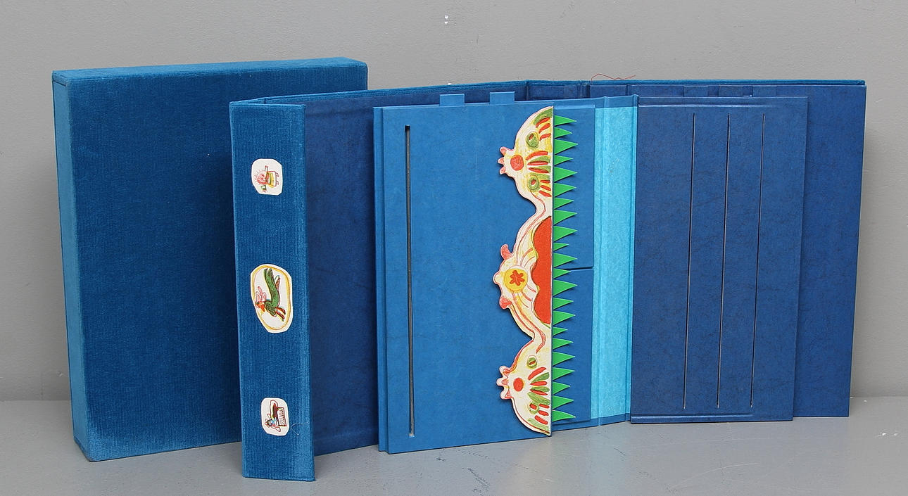 ANDERS FOGELIN. "En gammal saga om Mickel räv". Teater-litografi, signerad och numrerad 3/5.