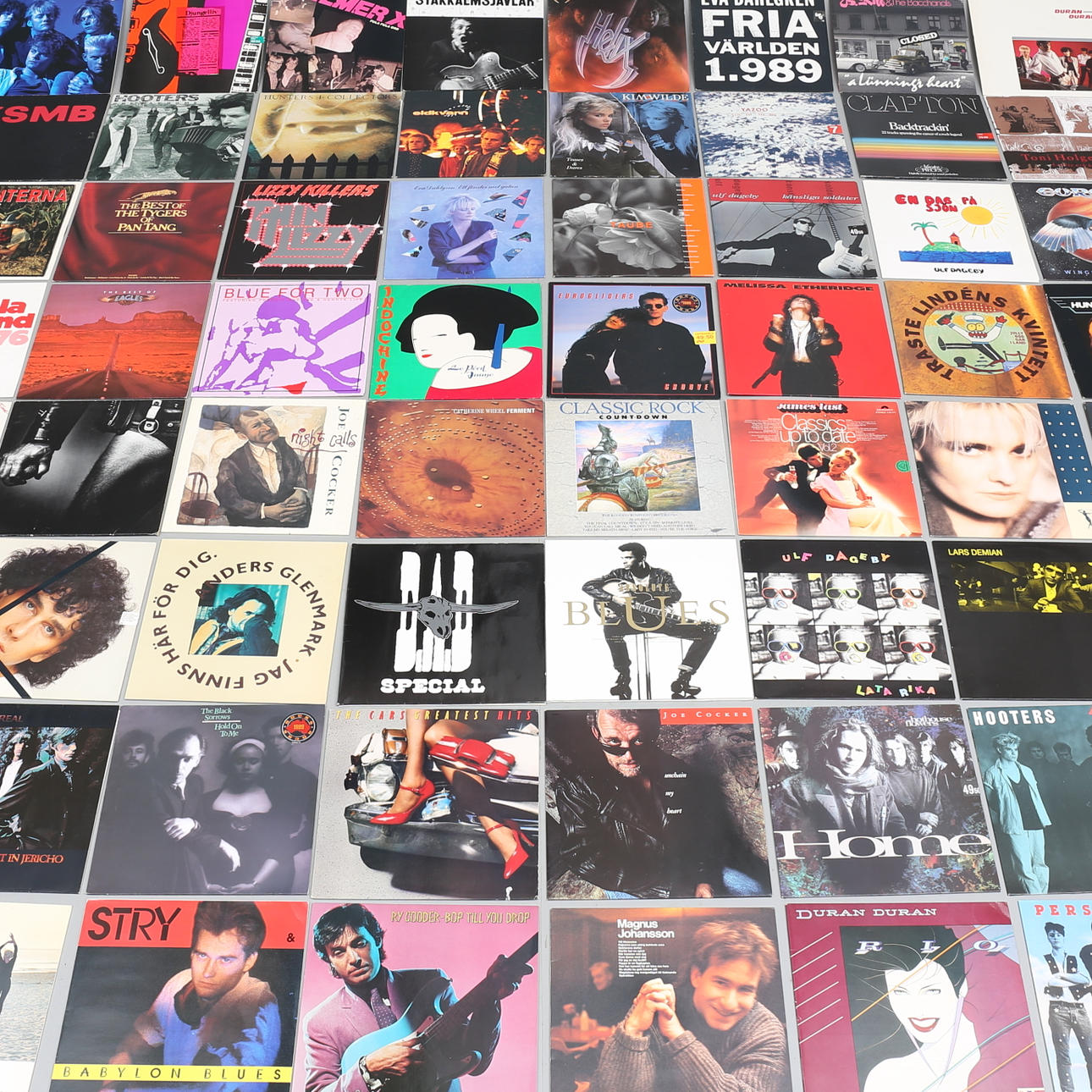 LP-skivor, ca 92 st, rock och pop.