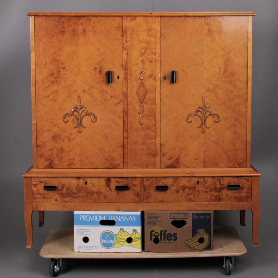 SKÅP, björk, art deco, 1900-talets första hälft.