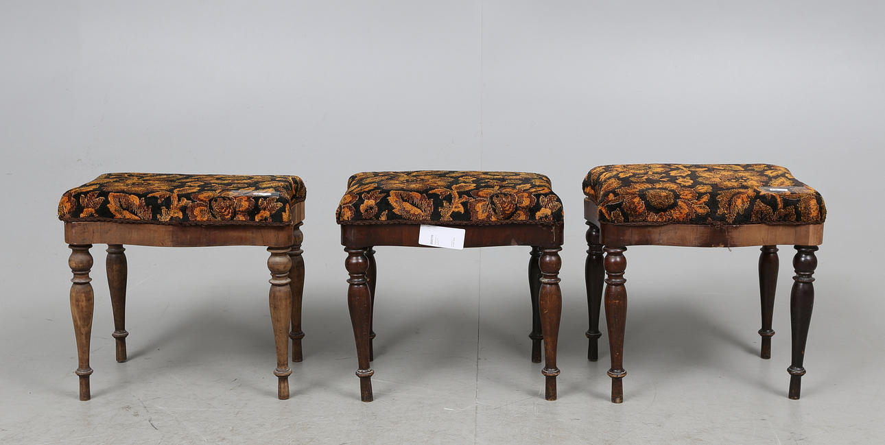 TABURETTER, 3 st, senempir, 1800 tal.