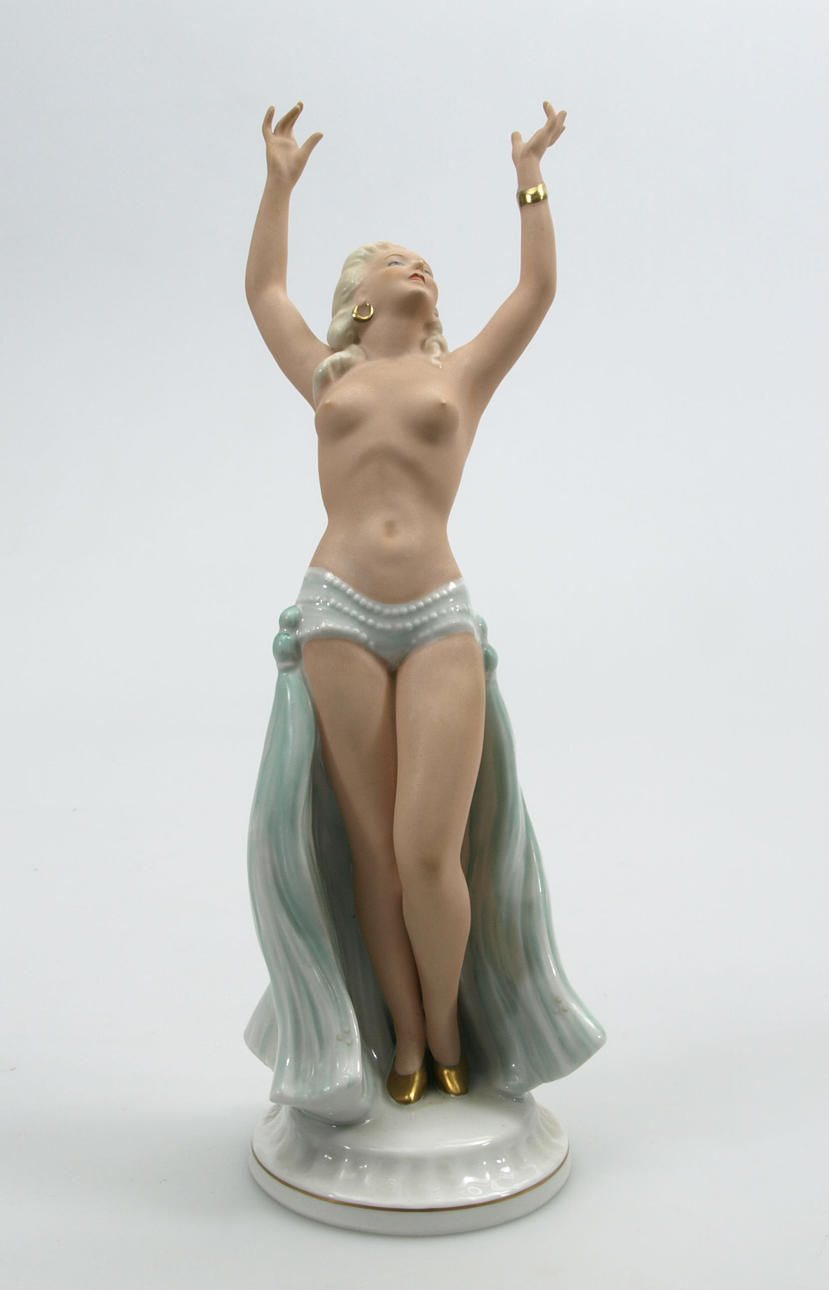 FIGURIN, porslin, Dansös, Schaubachkunst.