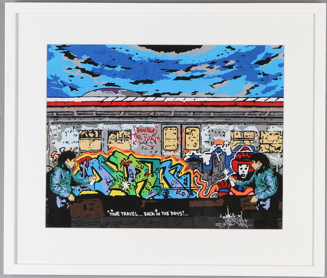 DURO CIA TOP. Grafitti, tusch på papper.