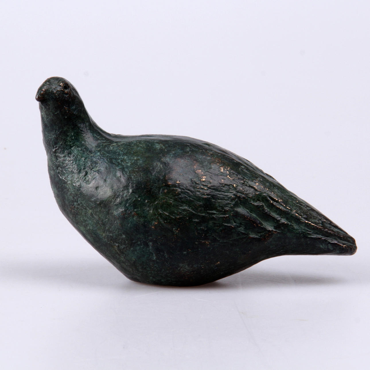 HENRIK ALLERT. Skulptur, grönpatinerad brons, signerad.