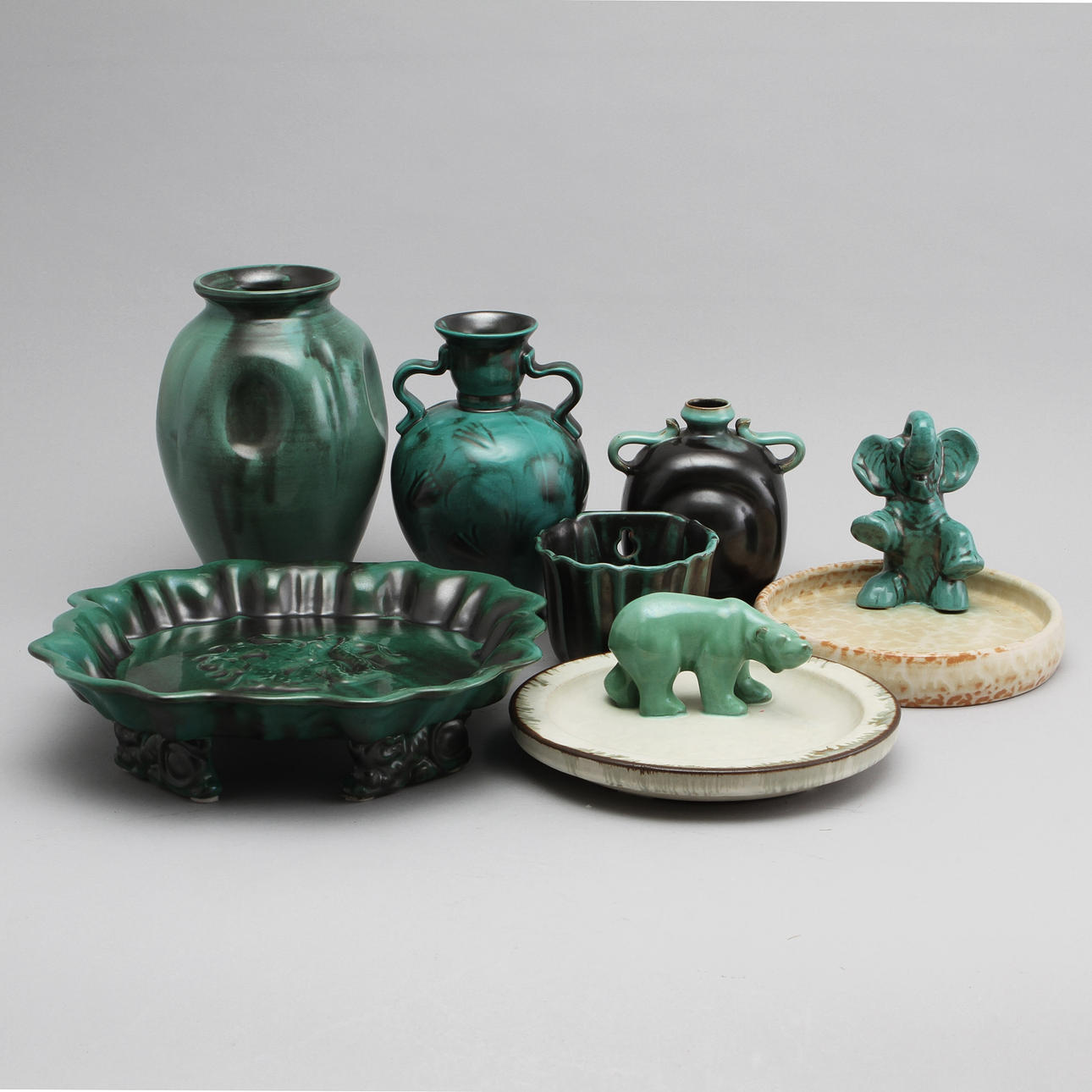 KERAMIK, 7 delar, Uppsala Ekeby samt Gabriel keramik.