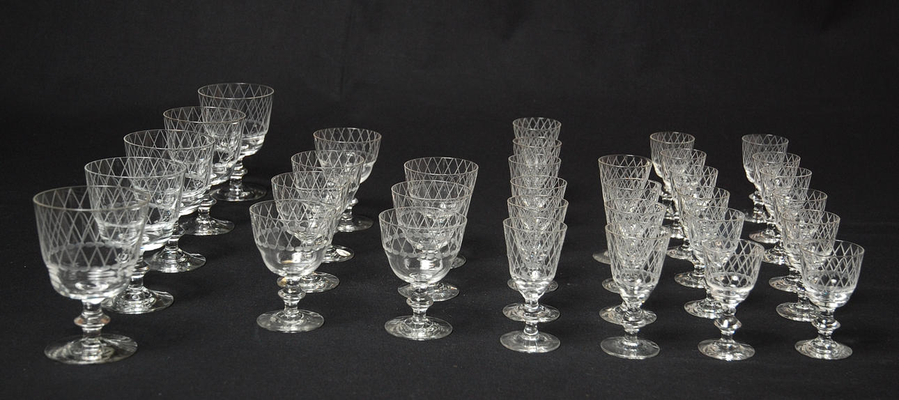 GLASSERVIS 34 delar, " Sickan " Vicke Lindstrand, Kosta.